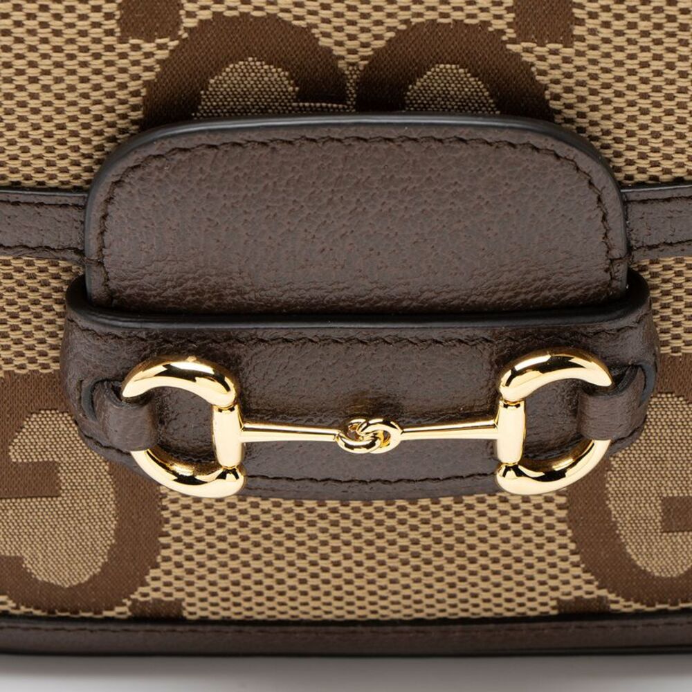 Gucci Jumbo GG Canvas Horsebit 1955 Mini Crossbody - Picture 9 of 13